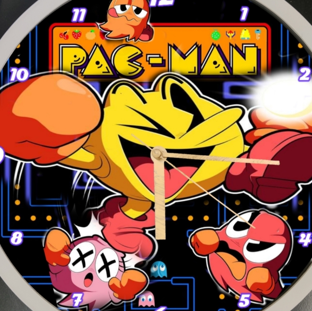 Pack man led wall clock